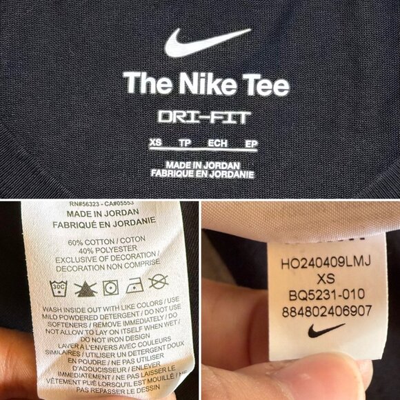 Nike Dri Fit Black Cyber Tee Mens and Womens Size XS Cyberpunk Athleisure Shirt - Picture 5 of 6